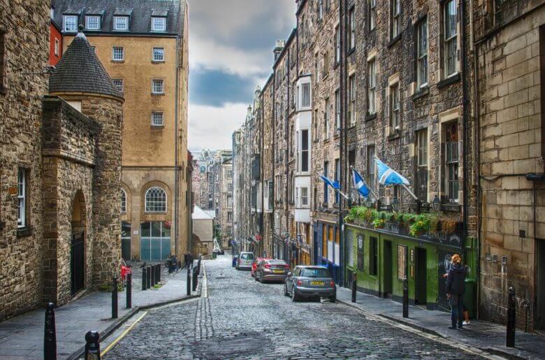 city street in Scotland