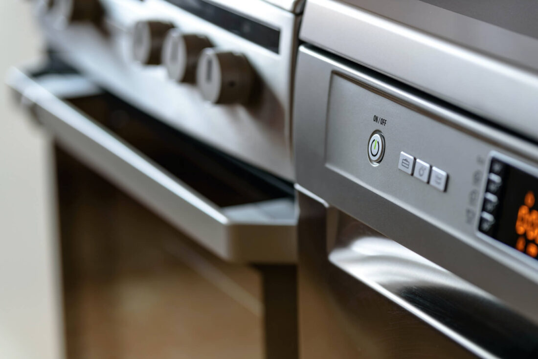 Close up photo of a dishwasher