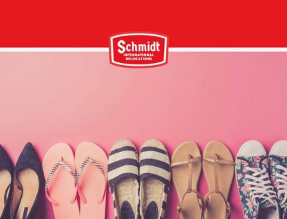 Different types of shoes Schmidt International Relocations logo