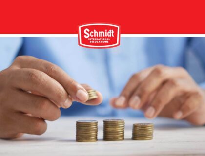 budgeting with coins Schmidt International Relocations logo