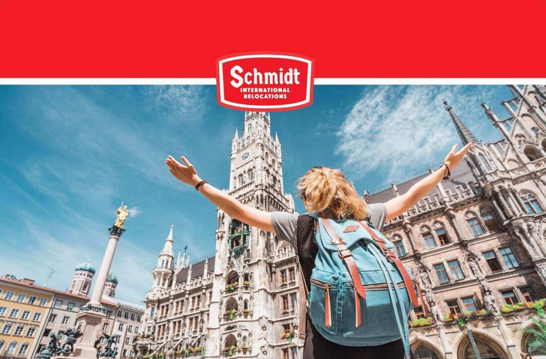 a college student in Europe Schmidt International Relocations Logo