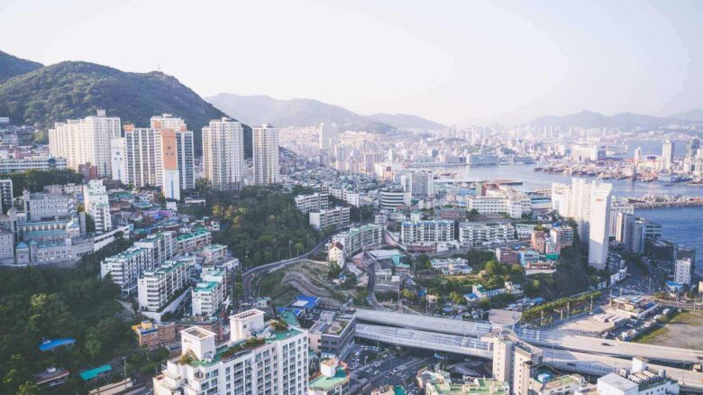 Panoramic view of Busan, South Korea