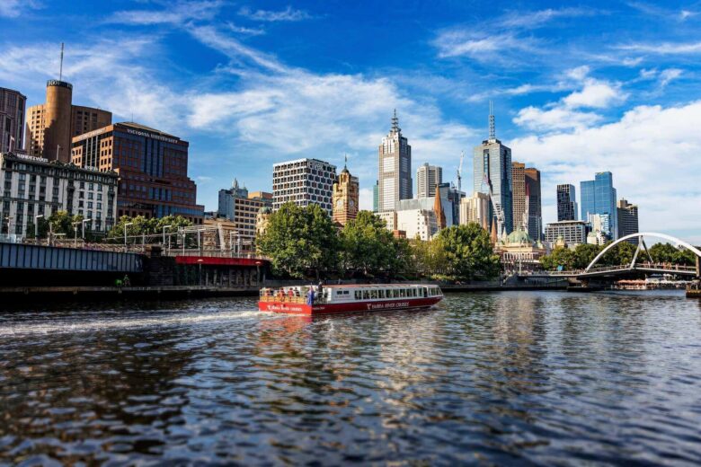 Melbourne cityscape and Yarra river